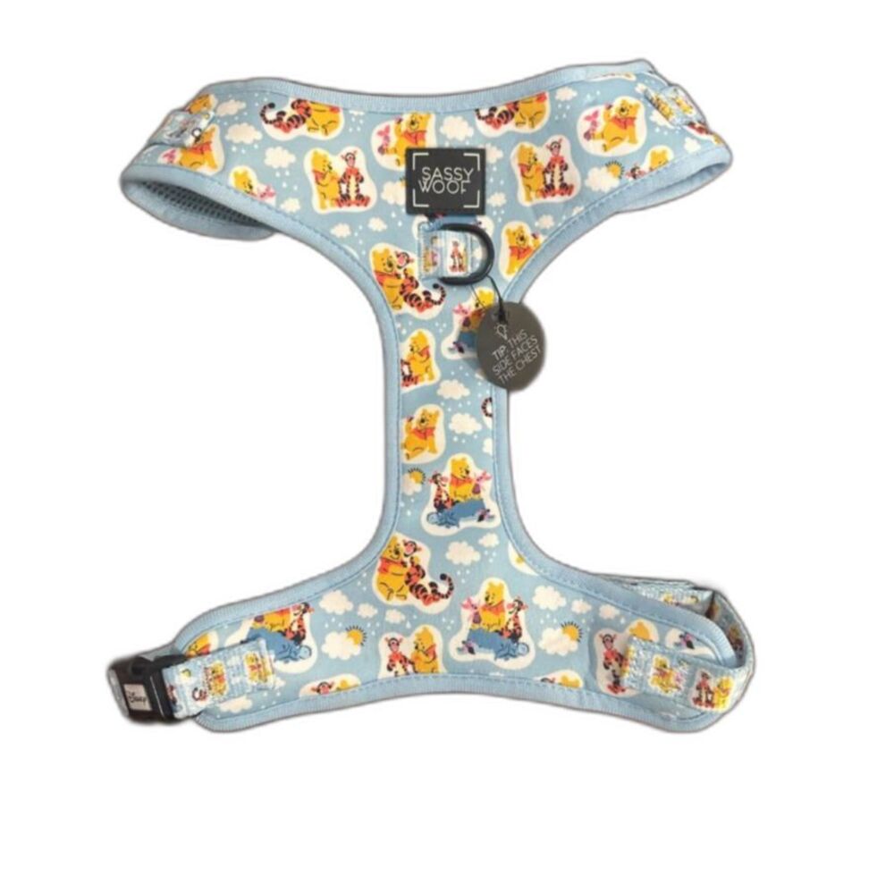 Sassy Woof Disney Winnie the Pooh Tigger Eeyore Dog Harness Large NWT Blue